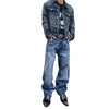Retro Sandwashed Straight Leg Denim Jeans