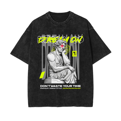 Dream On Ancient Statue Urban Graphic Tee-INNBLAC
