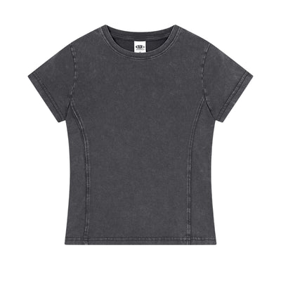Snow Washed Peruvian Cotton Slim Fit Y2K Tee