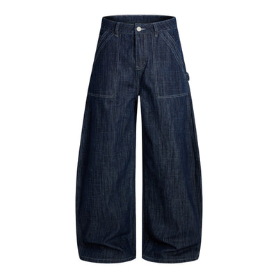 Vintage Slub Carpenter Baggy Denim Pants