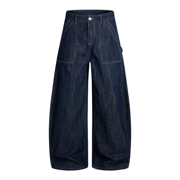 Vintage Slub Carpenter Baggy Denim Pants