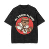 No Drama Please Graphic Washed Tee-INNBLAC
