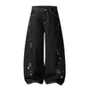 Y2K Star Mesh Layered Spliced Lace Baggy Wide-Leg Jeans