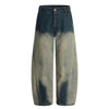 Smoke Rise Ombre Washed Faded Barrel Leg Jeans