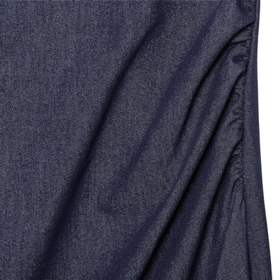 Halter Neck Cut-Out Denim Maxi Dress