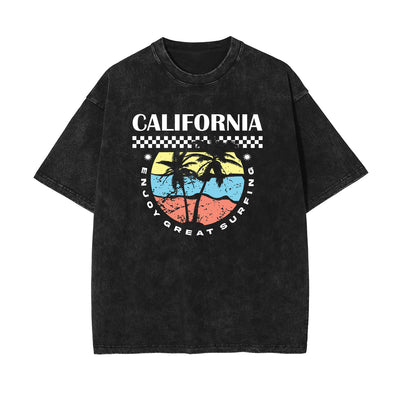 California Palm Beach Graphic Tee-INNBLAC