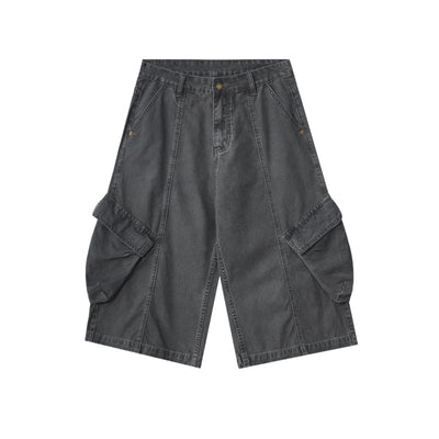 Multi-Pocket Baggy Cargo Cropped Pants
