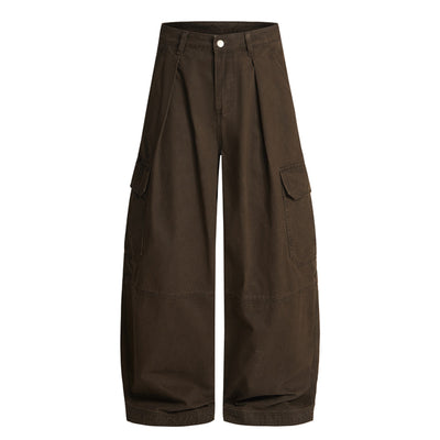 Vintage Brown Oversized Pocket Cargo Pants