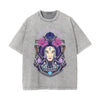 Japanese Geisha Stone Wash Graphic Tee-INNBLAC