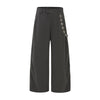 Basic Striped Metal Hook Relaxed Ins Trousers