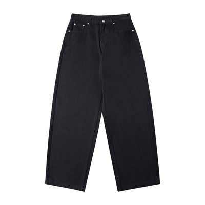 High Waist Structured Seam Relaxed Draped Wide Leg Pants