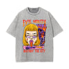 Evil Mouth Stone Wash Graphic Tee-INNBLAC