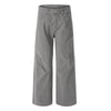 Vintage Washed High-Waist Relaxed Straight Wide-Leg Trousers