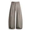 Double-Pleat Baggy Wide-Leg Trousers