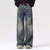 Wide Leg Wrinkles Seam jeans-INNBLAC