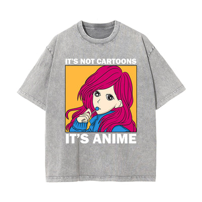It's Not Cartoons Graphic Washed Tee-INNBLAC