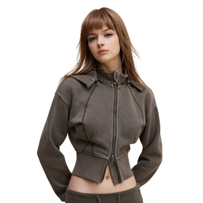Detachable Hood Double Slider Fleece Hoodie