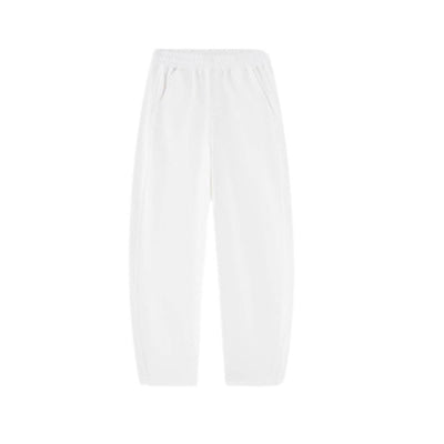 Boxy Curved Fit Elastic Waist Sweatpants