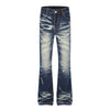 Vintage Distressed Slim Flare Jeans