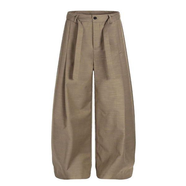 Washed Utility Wide-Leg Cargo Pants