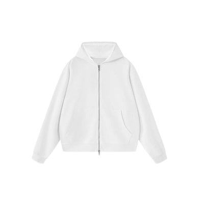 Vintage Boxy Full Zip Hooded Sweatshirt