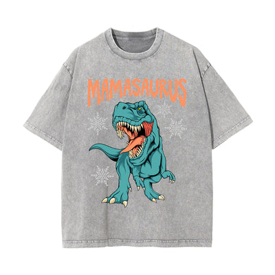 Mamasaurus Graphic Washed Tee-INNBLAC