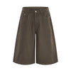 Retro Washed Baggy Straight-Leg Bermuda Shorts
