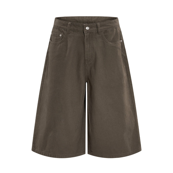 Retro Washed Baggy Straight-Leg Bermuda Shorts