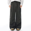 Vintage Workwear Wide-Leg Cargo Pants Multi Pocket Washed