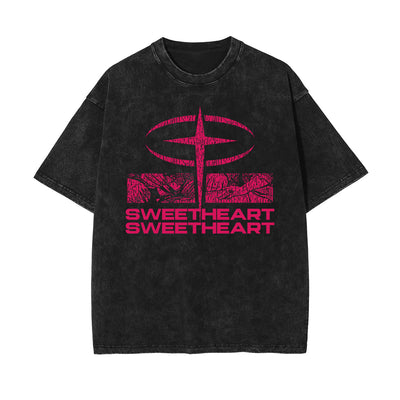 Sweetheart Streetwear Graphic Stone Wash Tee-INNBLAC