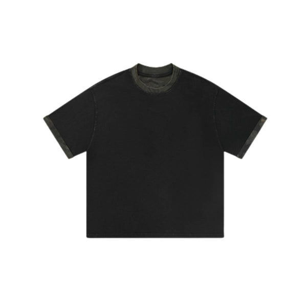 Stone Wash Camo Boxy T Shirt 8.5oz