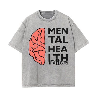 Mental Health Matters & Brain Graphic Tee-INNBLAC