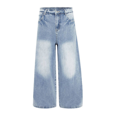 Vintage Washed Distressed Baggy Denim Jeans