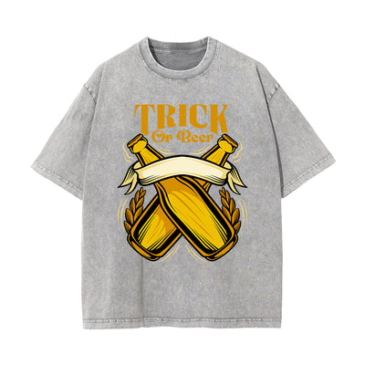 Trick Or Beer Graphic T Shirt-INNBLAC