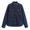 Women's Simple Denim Shirt Casual Long Sleeve Shirt Jacket