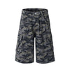 Camo Utility High Waist Loose Fit Bermuda Shorts