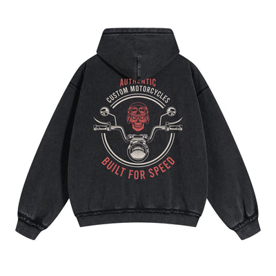 Built For Speed Graphic Double Slider Zip Hoodie-INNBLAC