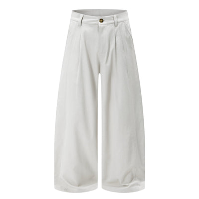 Minimalist Wide-Leg Pleated Pants