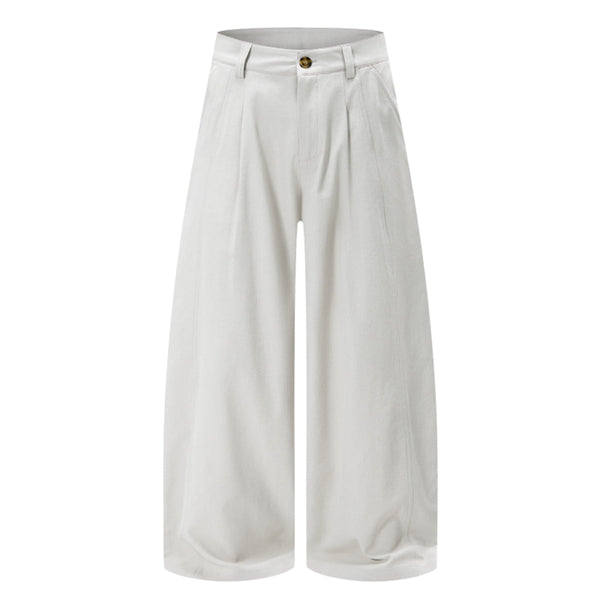 Minimalist Wide-Leg Pleated Pants
