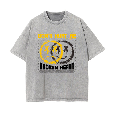 Broken Heart Smile Face Graphic Tee-INNBLAC