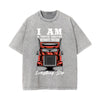 I Am A Truck Driver Stone Wash Graphic Tee-INNBLAC