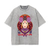 Japanese Geisha Stone Wash Graphic Tee-INNBLAC