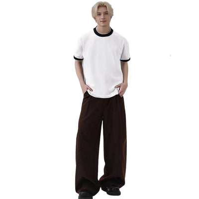 Crew Neck Boxy Fit Ringer Tee 220gsm