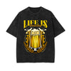 Life is Brewtiful Graphic Washed Tee-INNBLAC