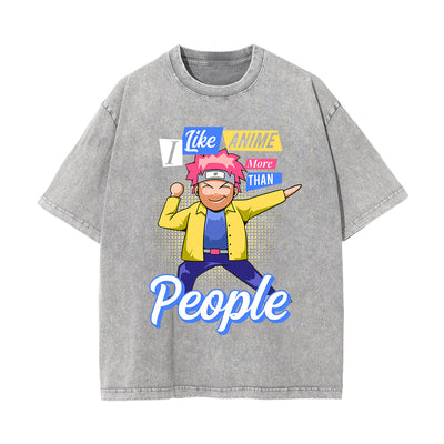 I Like Anime More Than People Graphic Tee-INNBLAC