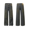 Vintage Wash Ripped Knee Loose Jeans