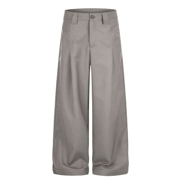 Quiet Luxury Pleated Straight-Leg Trousers