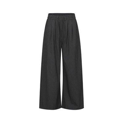 Vintage Striped Wide Leg Suit Trousers