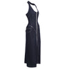 Denim Halterneck Corset Maxi Dress