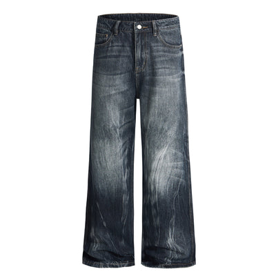 Dark Washed High Waist Boyfriend Loose Jeans